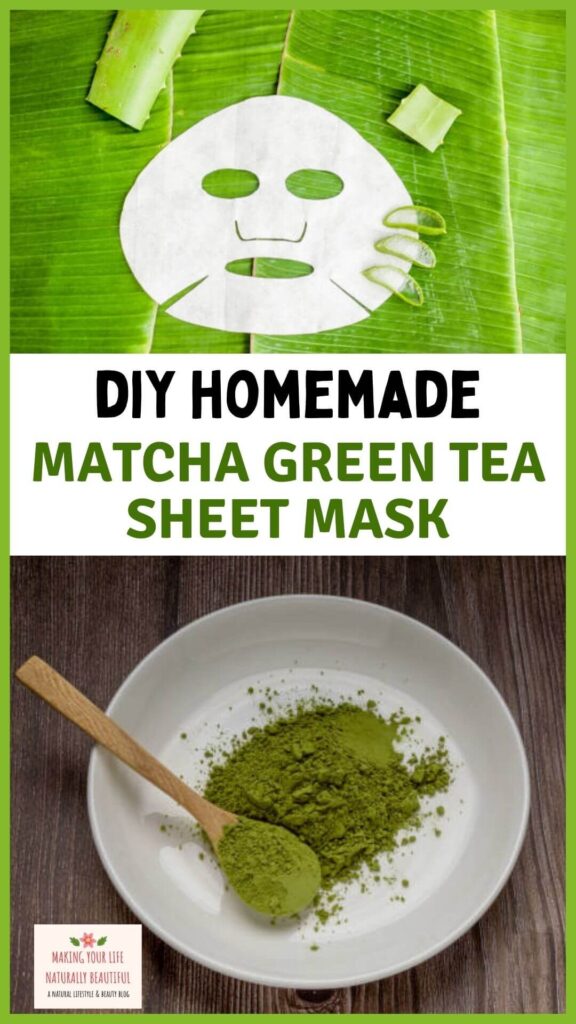 Diy homemade matcha green tea sheet mask 