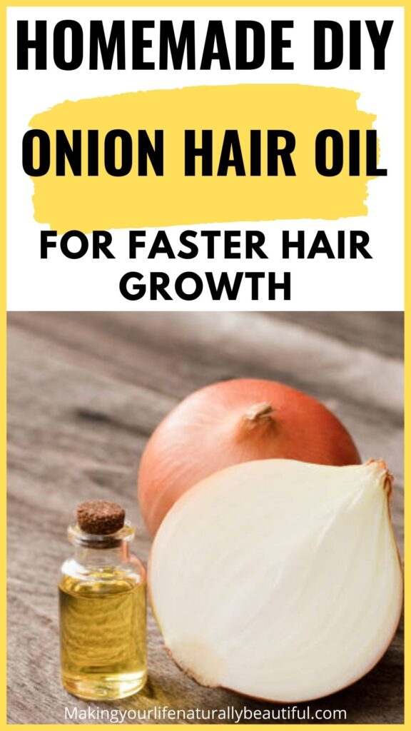 Homemade diy onion hair oil
