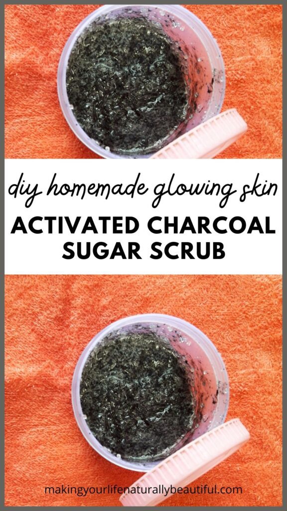 Homemade activated charcoal scrub