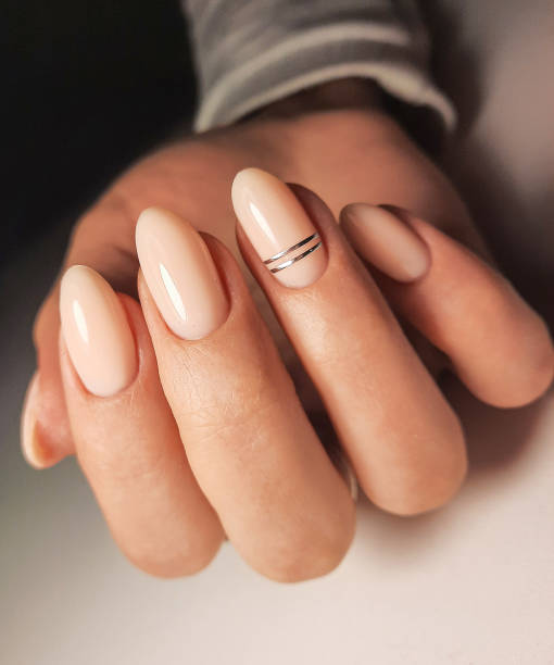 nude nail art design