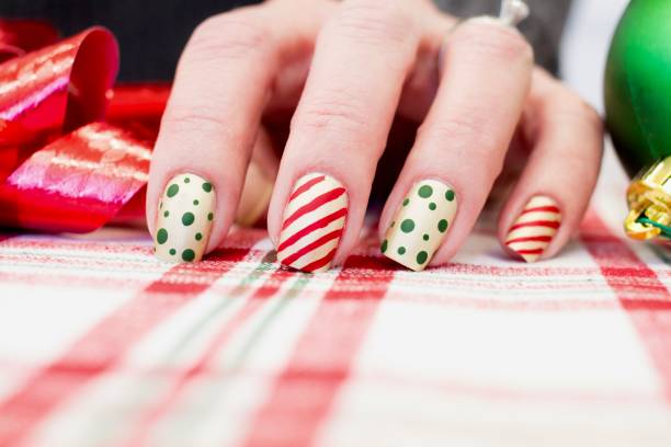 Christmas candy nails