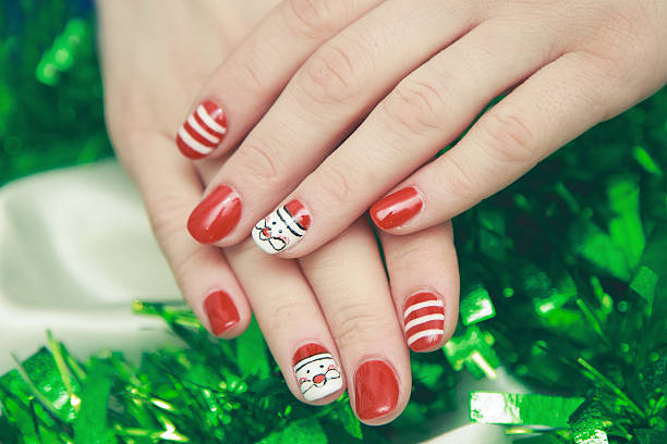 Santa Clause Christmas nail art