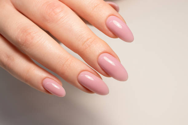 nude pink nail designs