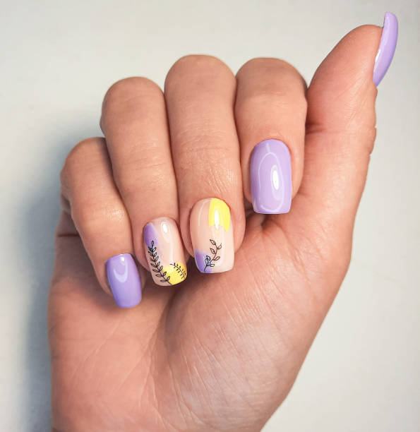 Cute violet nails
