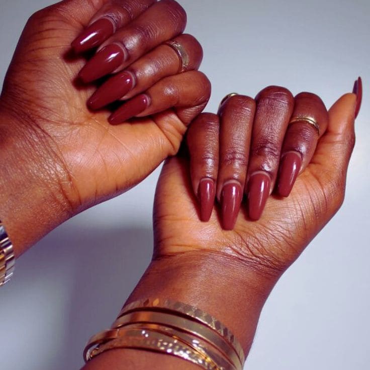 Best dark nail colors that looks good on dark skin