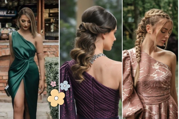 Hairstyles for one shoulder dress